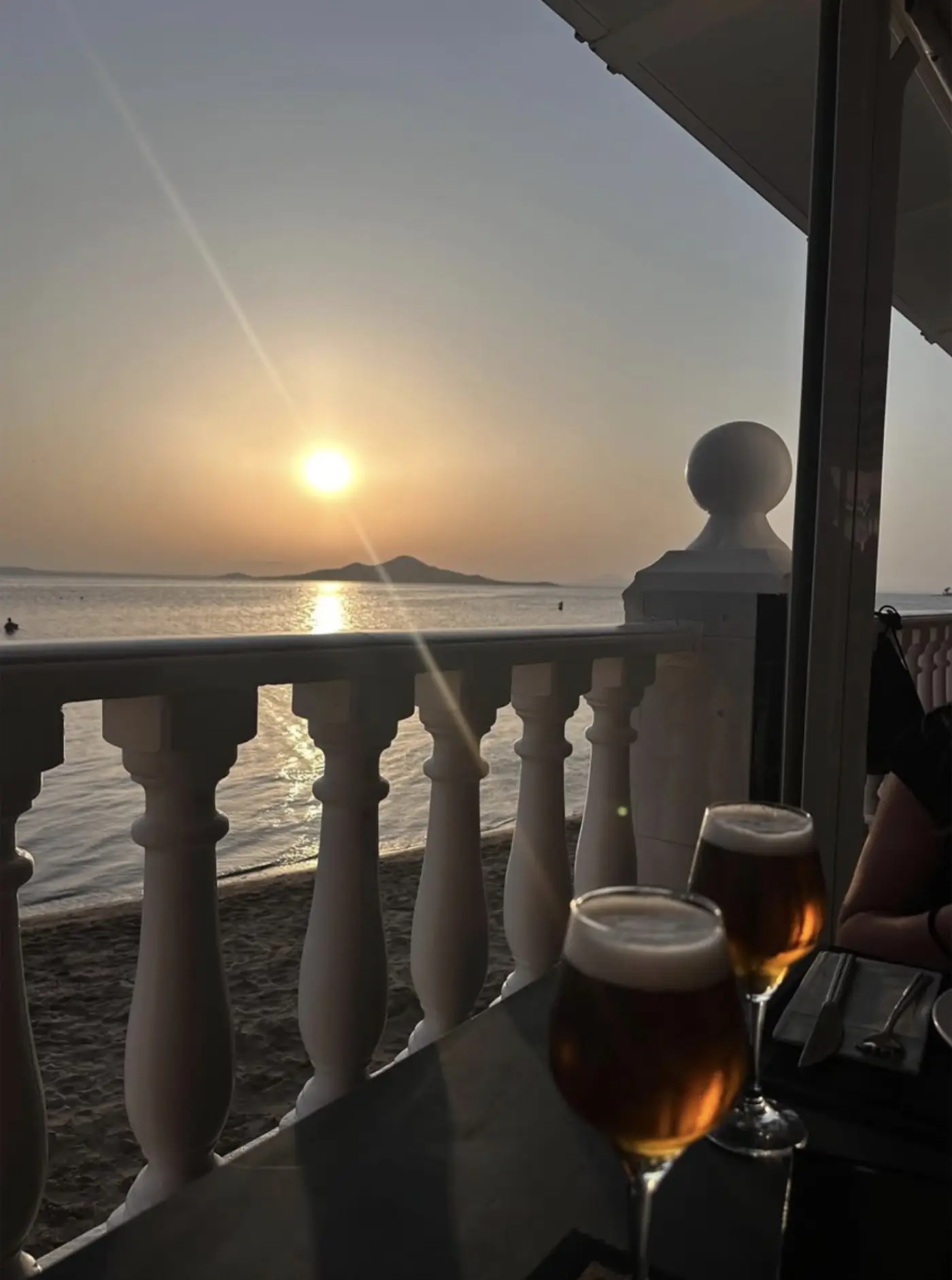 Atardecer sobre el Mar Menor desde la terraza